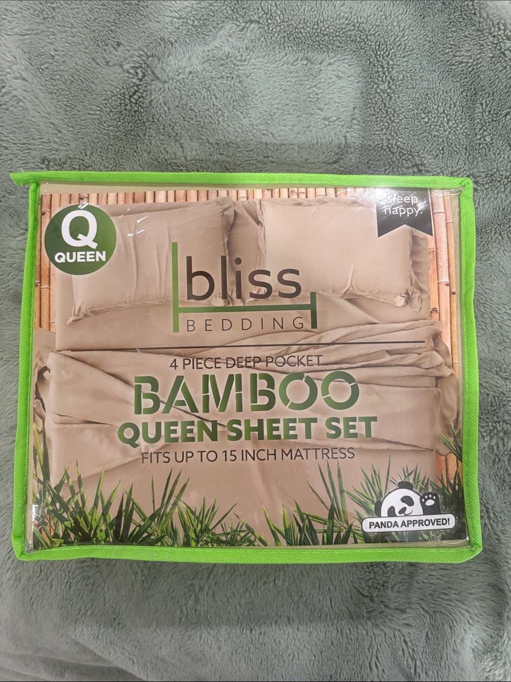 Bliss Bamboo Queen Sheet Set - Beige